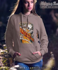 Fall Out Boy Fire Skeleton Logo Hoodie