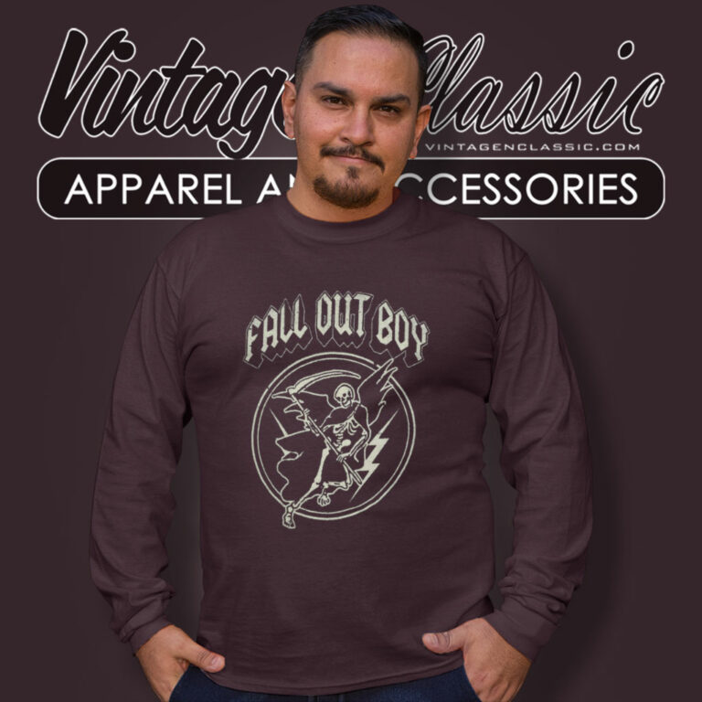 Fall Out Boy Flying Reaper Long Sleeve Tee Fall Out Boy Flying Reaper Long Sleeve Tee