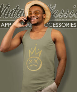 Fall Out Boy Logo Sad Emoticon Tank Top Racerback