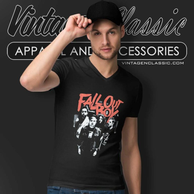 Fall Out Boy Punk Scratch V Neck TShirt Fall Out Boy Punk Scratch V Neck TShirt