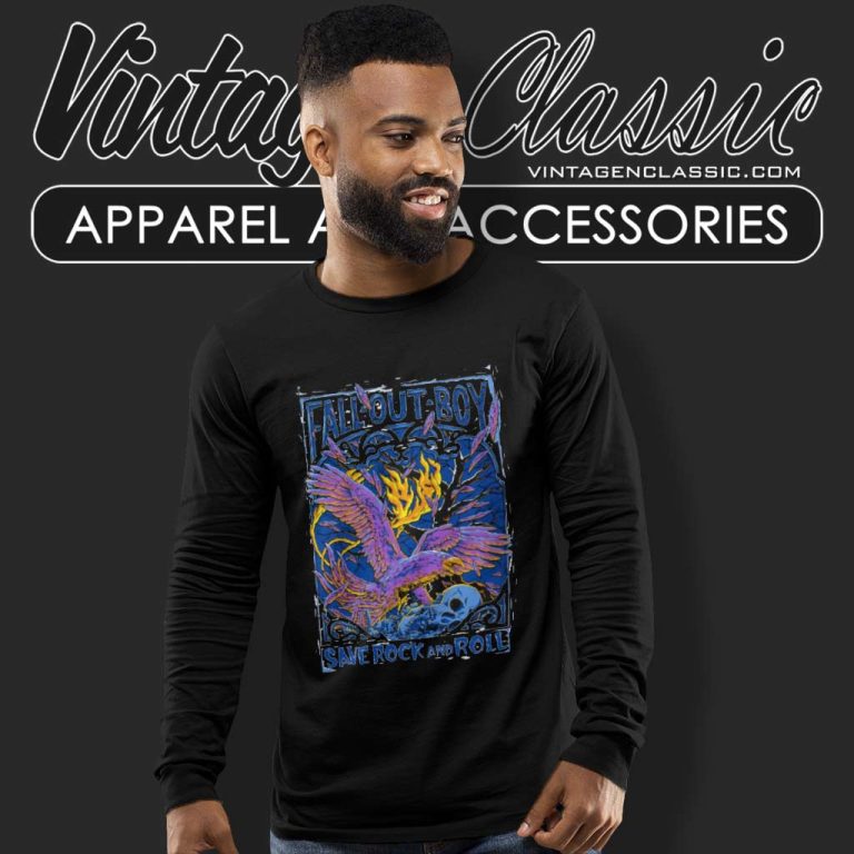 Fall Out Boy Shirt Save Rock And Roll Long Sleeve Tee Fall Out Boy Shirt Save Rock And Roll Long Sleeve Tee