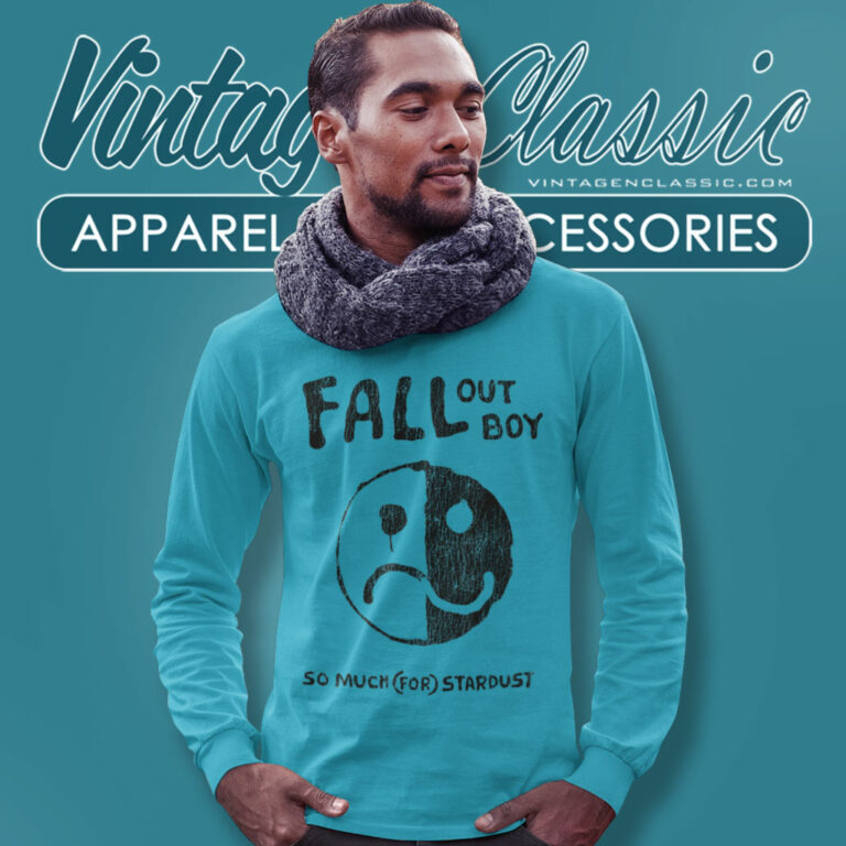 Fall Out Boy Shirt Smiley Stardust Long Sleeve Tee Fall Out Boy Shirt Smiley Stardust Long Sleeve Tee