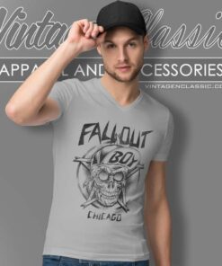 Fall Out Boy Skeleton Chicago Shirt 5 Fall Out Boy Skeleton Chicago V Neck TShirt