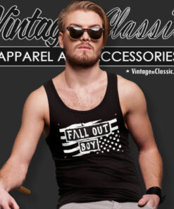 Fall Out Boy Us Flag Tank Top Racerback