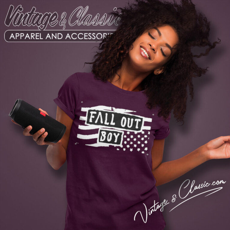 Fall Out Boy Us Flag Women T Shirt Fall Out Boy Us Flag Women T Shirt