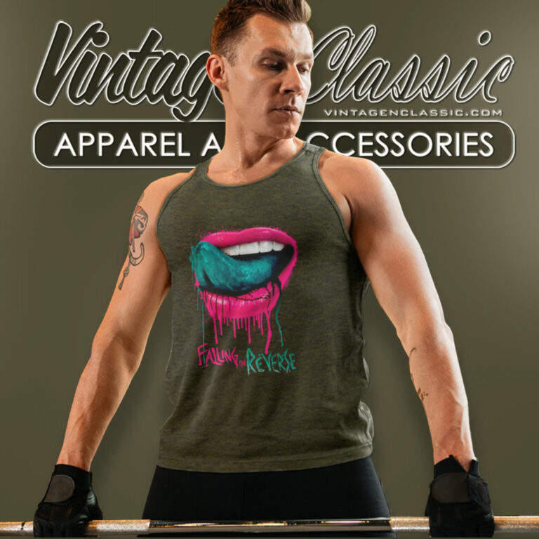 Falling In Reverse Lips Tank Top Racerback Falling In Reverse Lips Tank Top Racerback