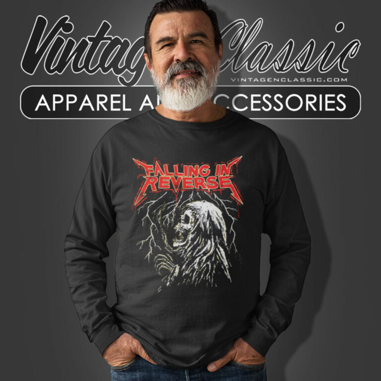 Falling In Reverse Shirt Electric Skeleton Long Sleeve Tee Falling In Reverse Shirt Electric Skeleton Long Sleeve Tee