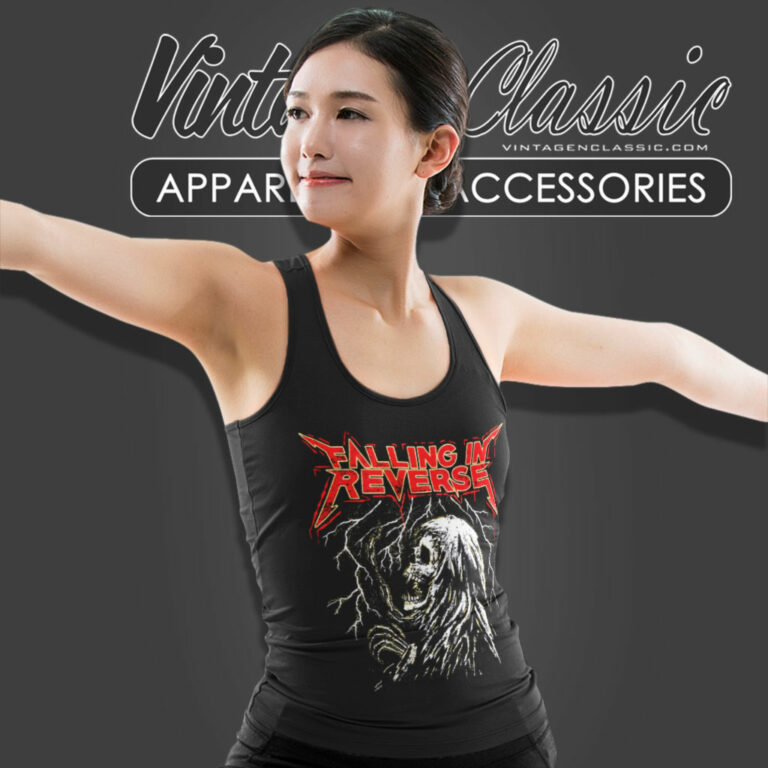 Falling In Reverse Shirt Electric Skeleton Tank Top Racerback Falling In Reverse Shirt Electric Skeleton Tank Top Racerback