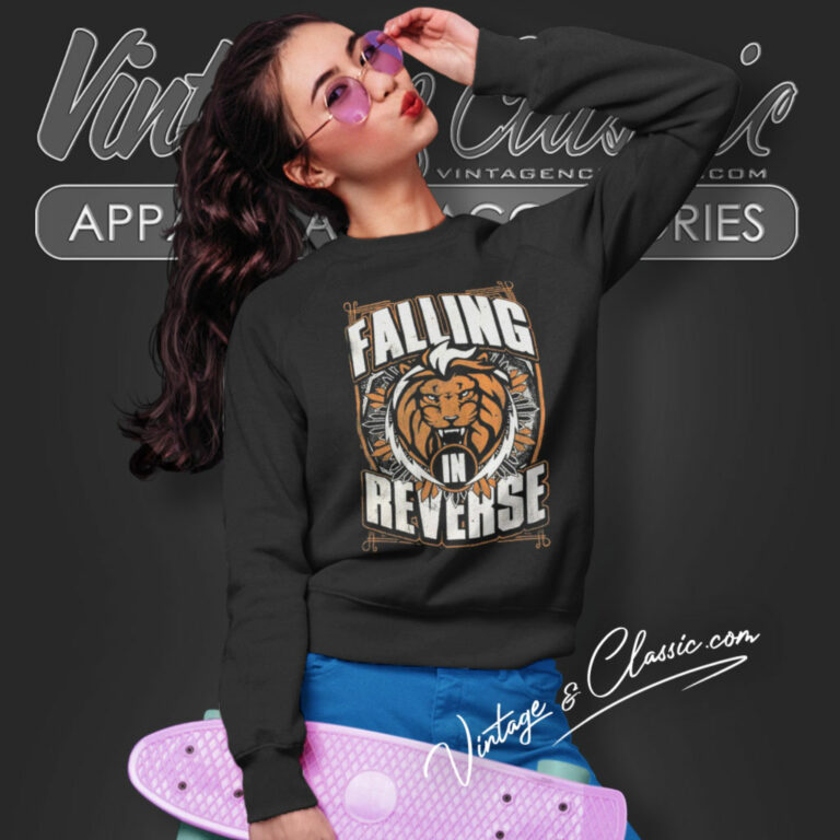 Falling In Reverse Shirt Lion Shield Sweatshirt Falling In Reverse Shirt Lion Shield Sweatshirt