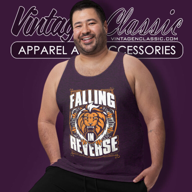 Falling In Reverse Shirt Lion Shield Tank Top Racerback Falling In Reverse Shirt Lion Shield Tank Top Racerback