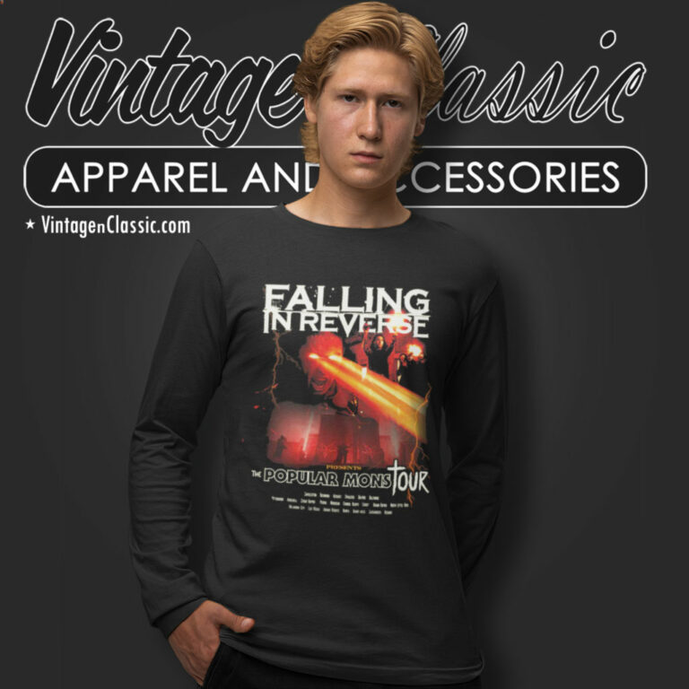 Falling In Reverse Shirt Popular Monstour Long Sleeve Tee Falling In Reverse Shirt Popular Monstour Long Sleeve Tee