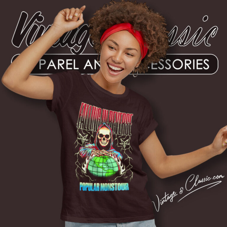 Falling In Reverse Shirt Reaper World Tour Women T Shirt Falling In Reverse Shirt Reaper World Tour Women T Shirt