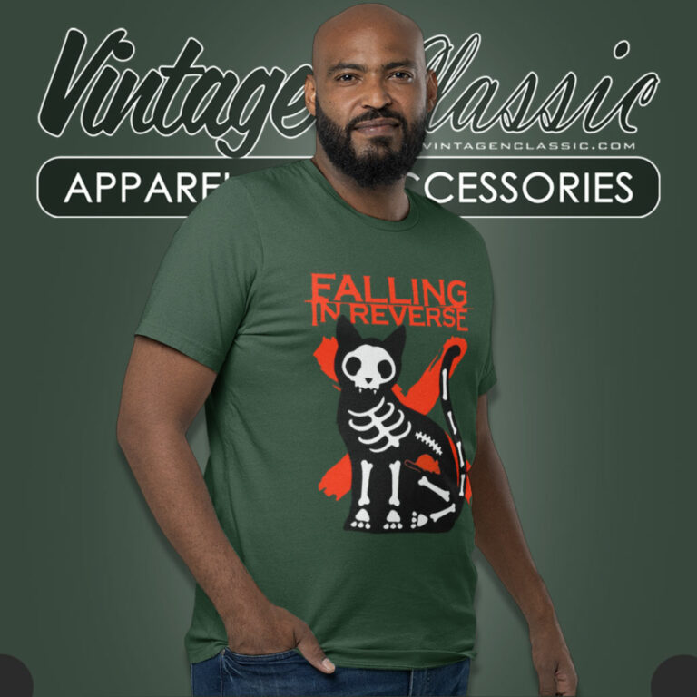 Falling In Reverse Shirt Skeleton Cat T Shirt Falling In Reverse Shirt Skeleton Cat T Shirt
