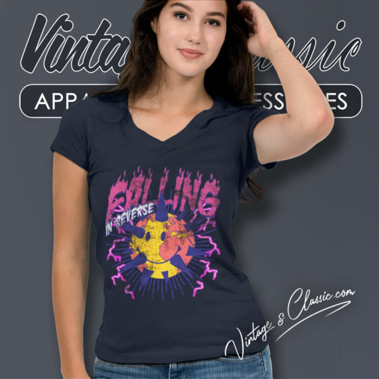 Falling In Reverse Shirt World Of Smiles V Neck TShirt Falling In Reverse Shirt World Of Smiles V Neck TShirt