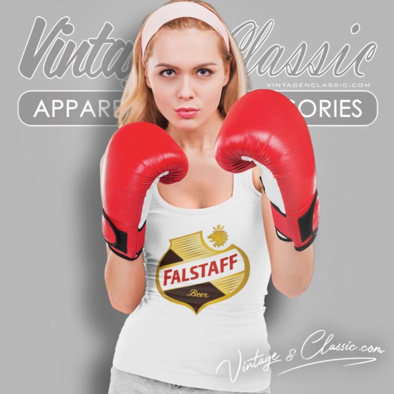 Falstaff Beer Shield Beer Tank Top Racerback Falstaff Beer Shield Beer Tank Top Racerback