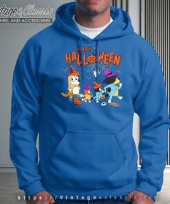 Family Bluey Halloween Shirt Gift For Blueys Fan Hoodie
