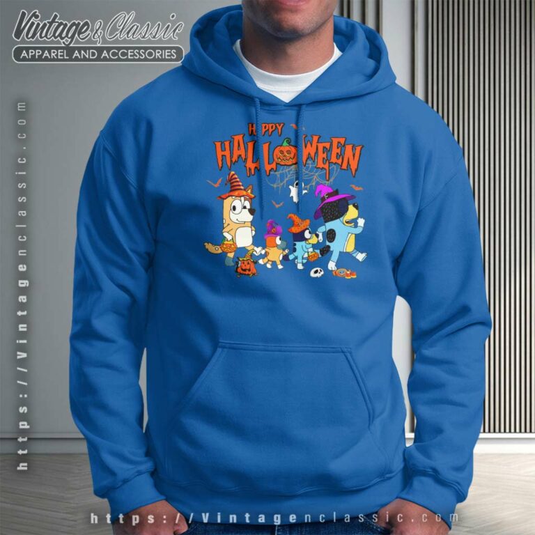 Family Bluey Halloween Shirt Gift For Blueys Fan Hoodie Family Bluey Halloween Shirt Gift For Blueys Fan Hoodie