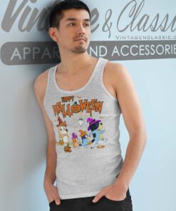 Family Bluey Halloween Shirt Gift For Blueys Fan Tank Top Racerback