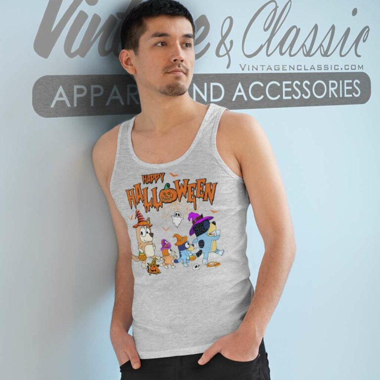 Family Bluey Halloween Shirt Gift For Blueys Fan Tank Top Racerback Family Bluey Halloween Shirt Gift For Blueys Fan Tank Top Racerback