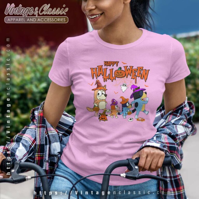 Family Bluey Halloween Shirt Gift For Blueys Fan Women TShirt Family Bluey Halloween Shirt Gift For Blueys Fan Women TShirt