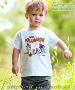 Family Bluey Halloween Shirt Gift For Blueys Fan kids Tshirt