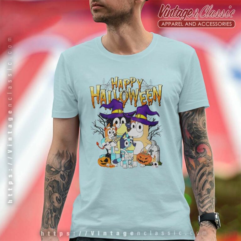 Family Bluey Happy Halloween T Shirt Family Bluey Happy Halloween T Shirt