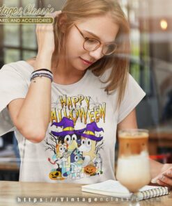 Family Bluey Happy Halloween Women TShirt