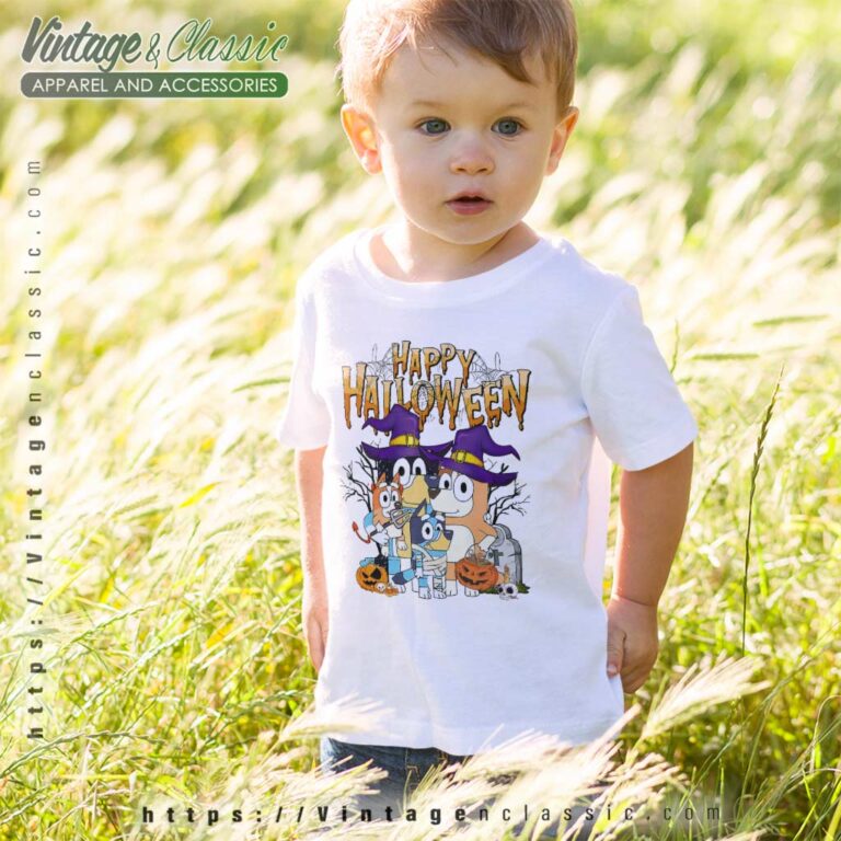 Family Bluey Happy Halloween kids Tshirt Family Bluey Happy Halloween kids Tshirt