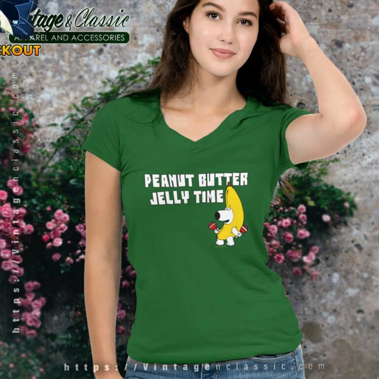 Family Guy Shirt Peanut Butter Jelly Time V Neck TShirt Family Guy Shirt Peanut Butter Jelly Time V Neck TShirt