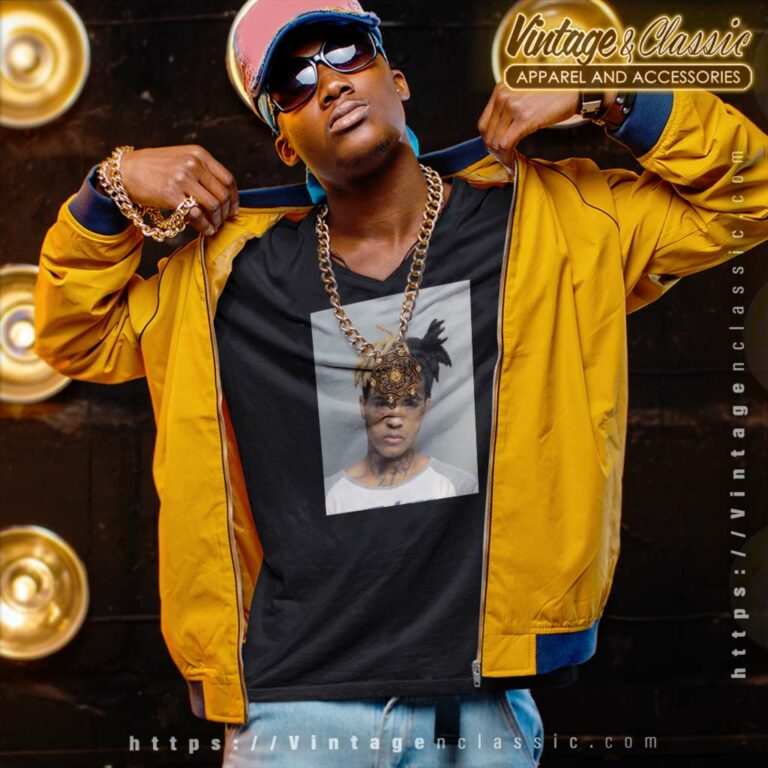 Famous Dex Xxxtentacion Mugshot V Neck TShirt Famous Dex Xxxtentacion Mugshot V Neck TShirt