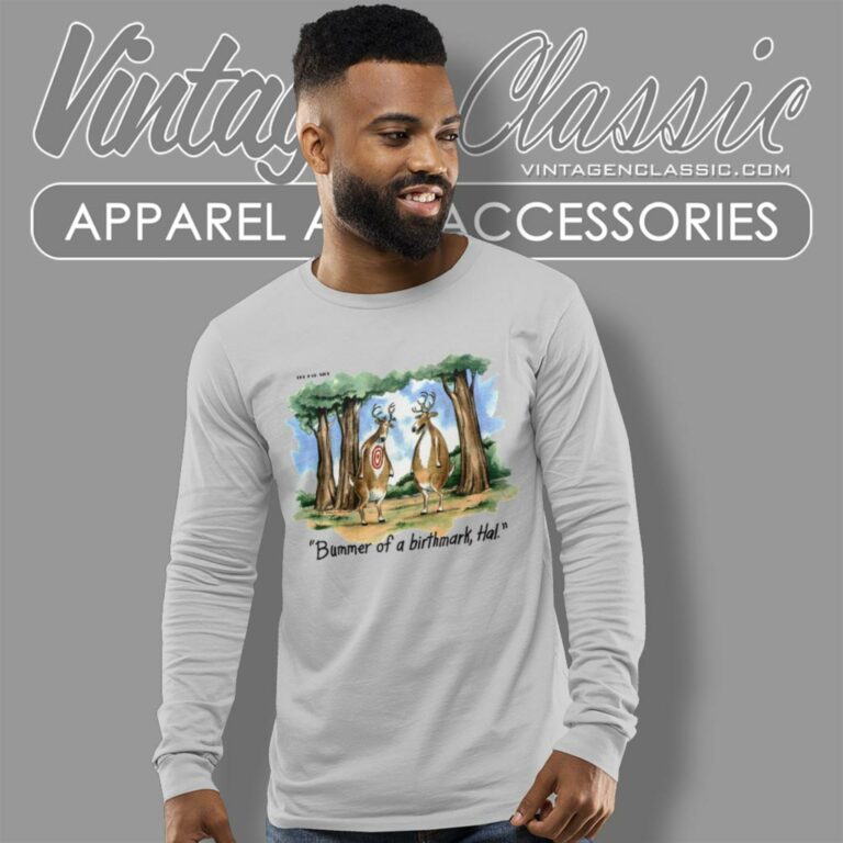 Far Side Gary Larson Bummer Of A Birthmark Hal Long Sleeve Tee Far Side Gary Larson Bummer Of A Birthmark Hal Long Sleeve Tee