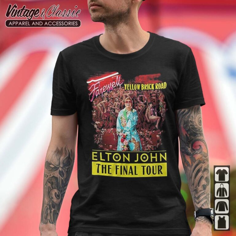 Farewell Yellow Brick Road Elton John The Final Tour 2022 T Shirt 1 Farewell Yellow Brick Road Elton John The Final Tour 2022 T Shirt 1