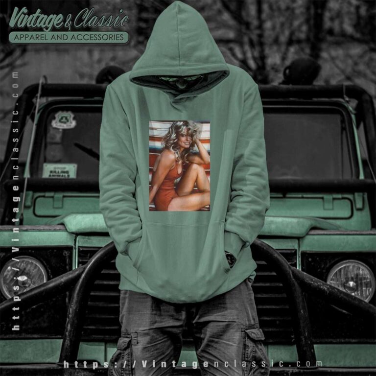 Farrah Fawcett Red Bathing Suit Hoodie Farrah Fawcett Red Bathing Suit Hoodie
