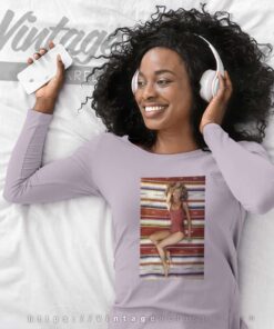 Farrah Fawcett Red Swimsuit Poster Long Sleeve Tee