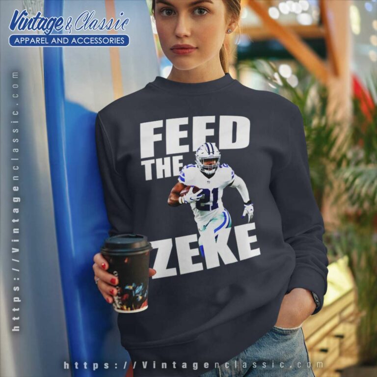 Feed The Zeke Ezekiel Elliott Dallas Cowboys Sweatshirt Feed The Zeke Ezekiel Elliott Dallas Cowboys Sweatshirt