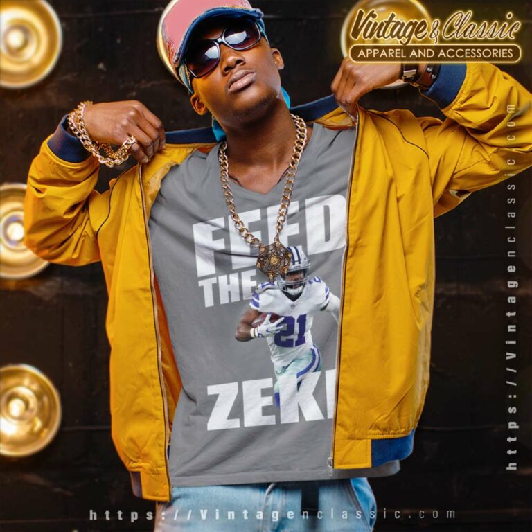 Feed The Zeke Ezekiel Elliott Dallas Cowboys V Neck TShirt Feed The Zeke Ezekiel Elliott Dallas Cowboys V Neck TShirt