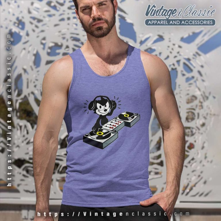 Felix The Cat Dj Tank Top Racerback Felix The Cat Dj Tank Top Racerback