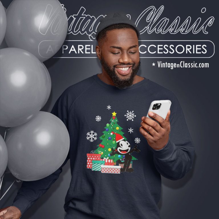 Felix The Cat Shirt Around The Christmas Tree Sweatshirt Felix The Cat Shirt Around The Christmas Tree Sweatshirt