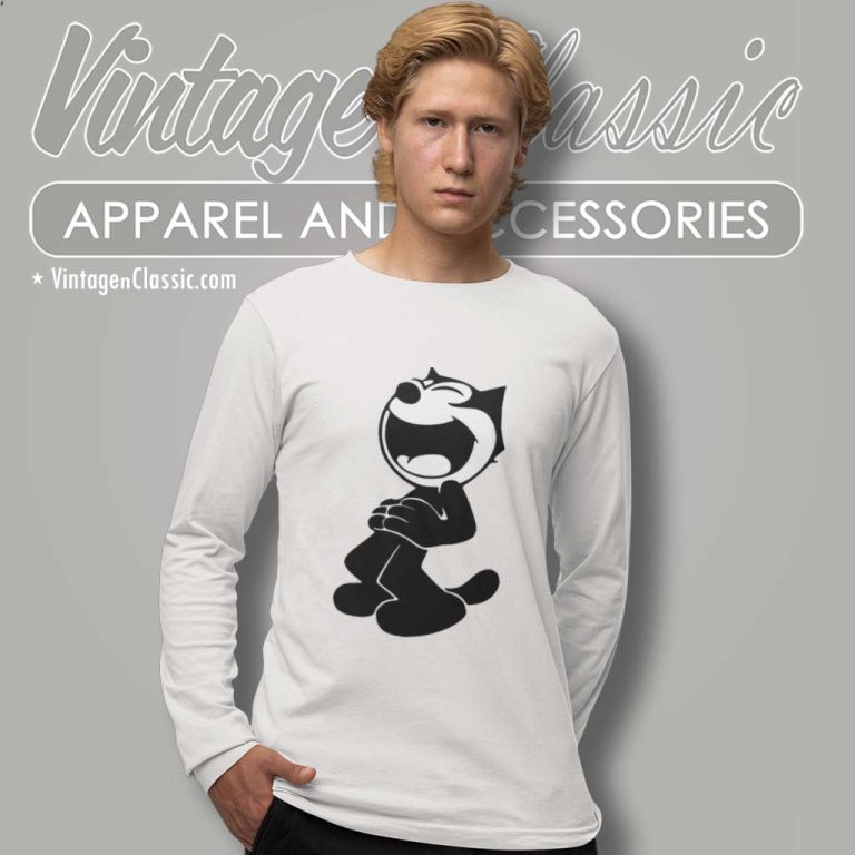 Felix The Cat Shirt Laugh Out Loud Long Sleeve Tee Felix The Cat Shirt Laugh Out Loud Long Sleeve Tee