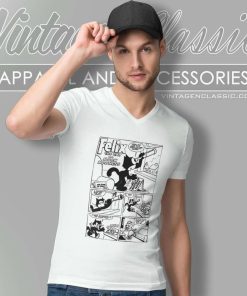 Felix The Cat Shirt Moon Madness V Neck TShirt