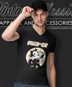 Felix The Cat Shirt Playing Banjo 5 Felix The Cat Shirt Playing Banjo V Neck TShirt 1