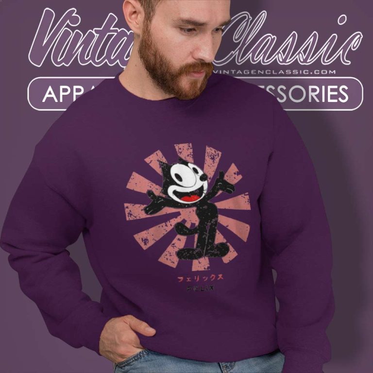 Felix The Cat Shirt Retro Japanese Sweatshirt Felix The Cat Shirt Retro Japanese Sweatshirt