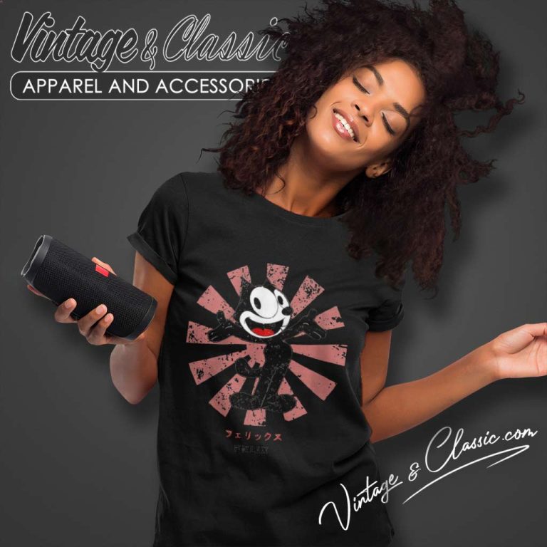Felix The Cat Shirt Retro Japanese Women TShirt Felix The Cat Shirt Retro Japanese Women TShirt