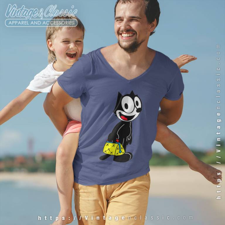 Felix The Cat Shirt The Magic Bag Of Tricks V Neck TShirt Felix The Cat Shirt The Magic Bag Of Tricks V Neck TShirt