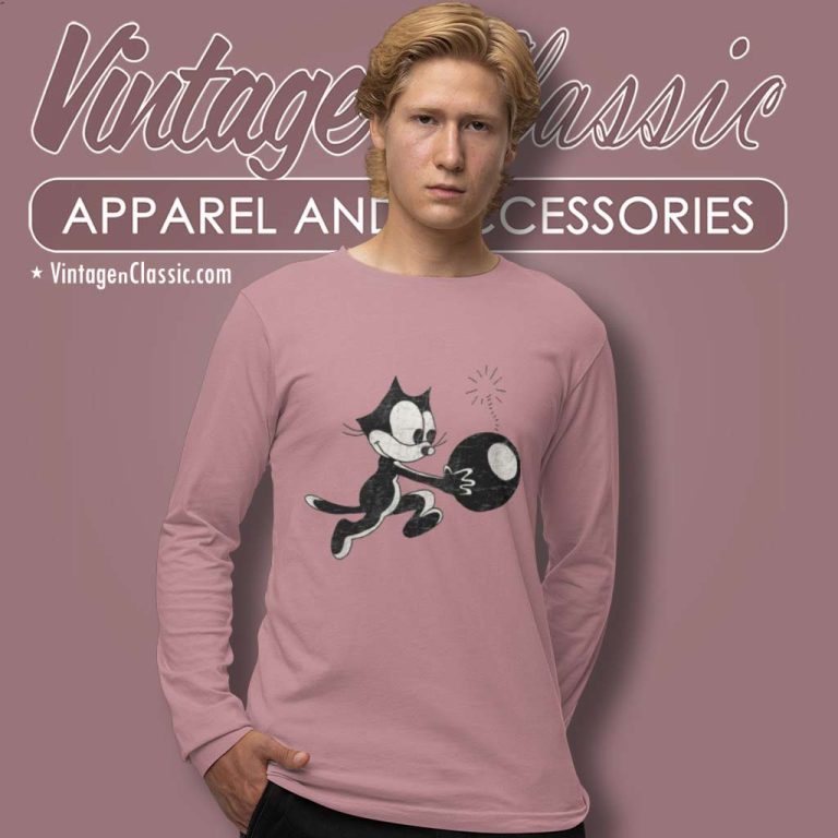 Felix The Cat With Bomb Long Sleeve Tee Felix The Cat With Bomb Long Sleeve Tee