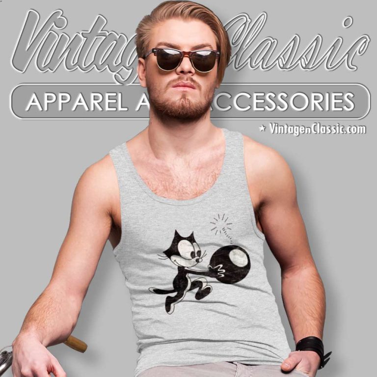 Felix The Cat With Bomb Tank Top Racerback Felix The Cat With Bomb Tank Top Racerback