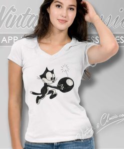 Felix The Cat With Bomb V Neck TShirt