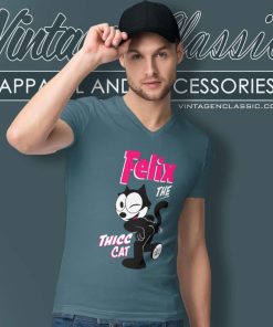 Felix The Thicc Cat V Neck TShirt