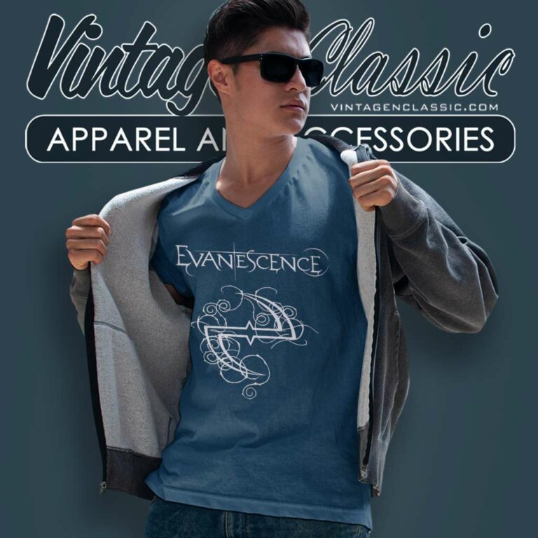 Feminina Evanescence Logo V Neck TShirt Feminina Evanescence Logo V Neck TShirt