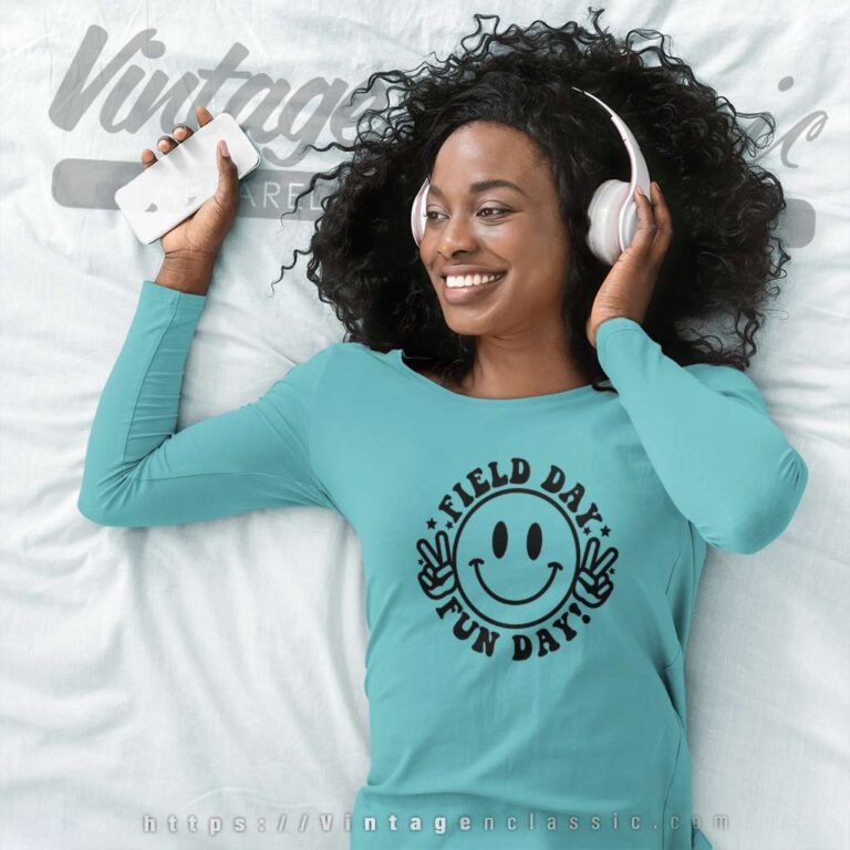 Field Day Fun Day Smiley Face Long Sleeve Tee Field Day Fun Day Smiley Face Long Sleeve Tee